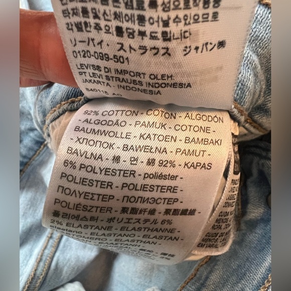 Levi’s Women’s Denim High Rise Jeans Size 32 Raw Hem Mom Jean Straight Leg - Picture 5 of 5